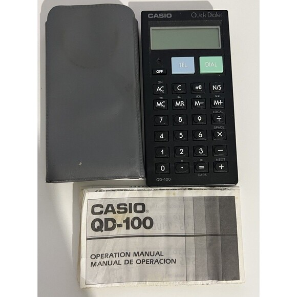 Vintage Casio Quick Dialer 50 With Case  With Instructions QD-100 Un-Tested Prop - Picture 3 of 5